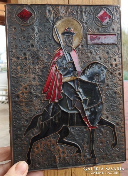 Old enamel copper icon