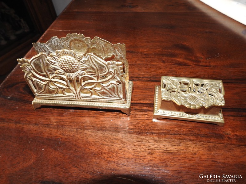 Copper desk set - stamp holder and letter holder - from Art Gallery