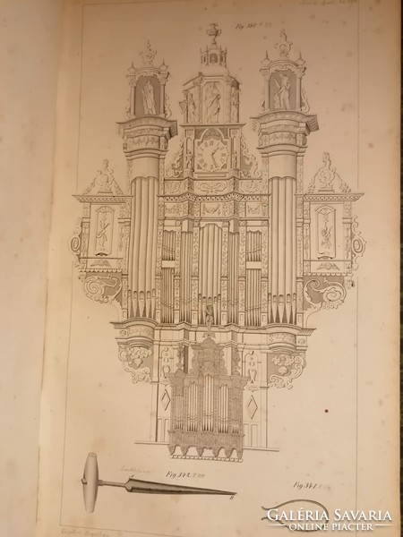 Atlas to the Textbook of Organ Building 1855. First Edition Book Rarity!