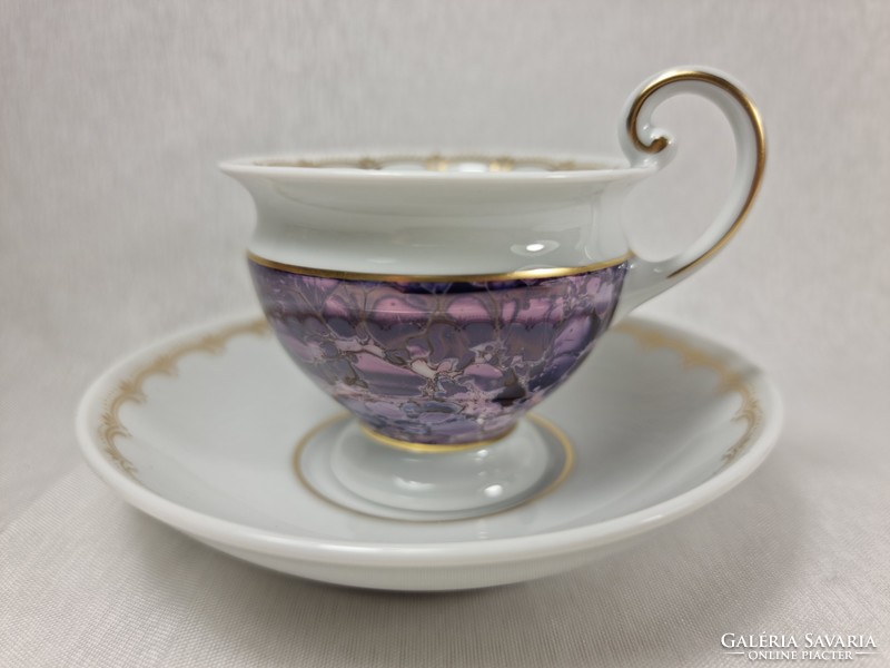Opac enamelled fürstenberg porcelain coffee cup, marked xx.Szd in the middle
