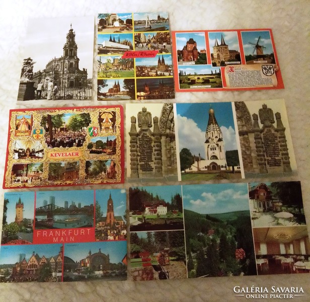 6 ország - 57 db postatiszta képeslap fekete-fehér és színes kiadásban