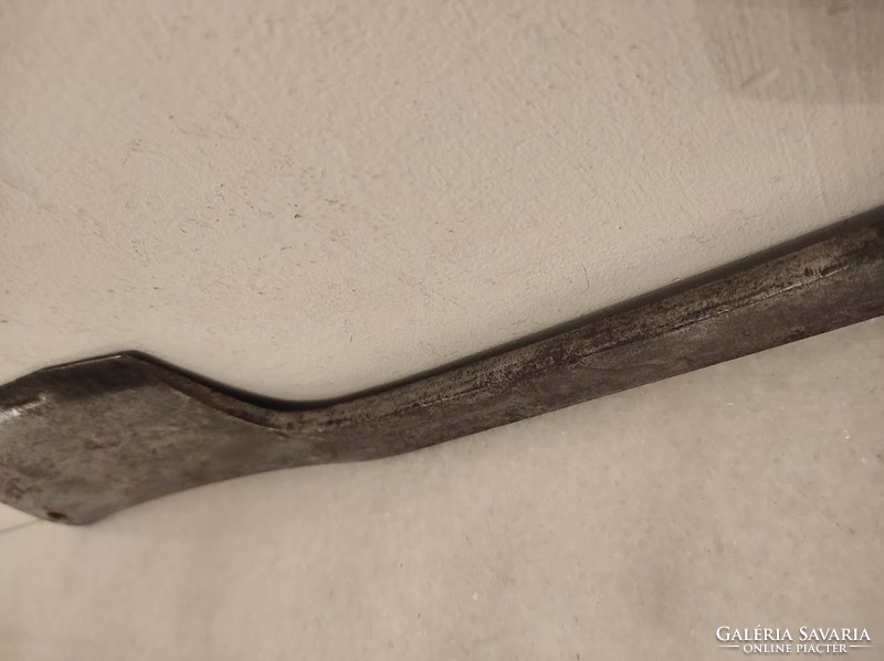 Antik muzeális patinás dekoratív konyhai eszköz kovácsoltvas húsbárd hentes bárd 649