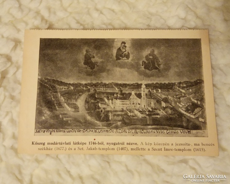 31 Old antique photo + lithography postcard 1923-1936 Kőszeg site Kőszeg mountains black and white color