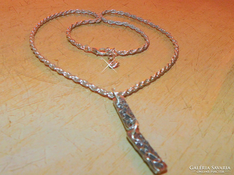 Ornate unique antique braided prestigious goldsmith Tibetan silver necklace