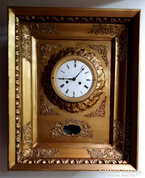 XIX. Biedermeier half-baked frame clock from the 19th century