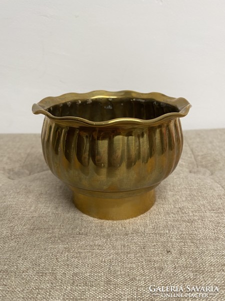 Antique brass small flowerpot