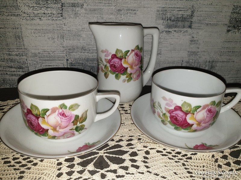 Pink tea cups with spout