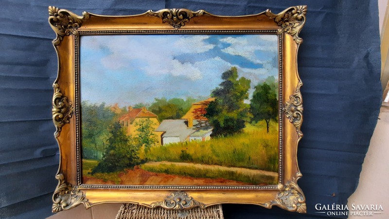Landscape by Lajos Tscheligi (1913-2003) 48x37 cm, in a beautiful frame