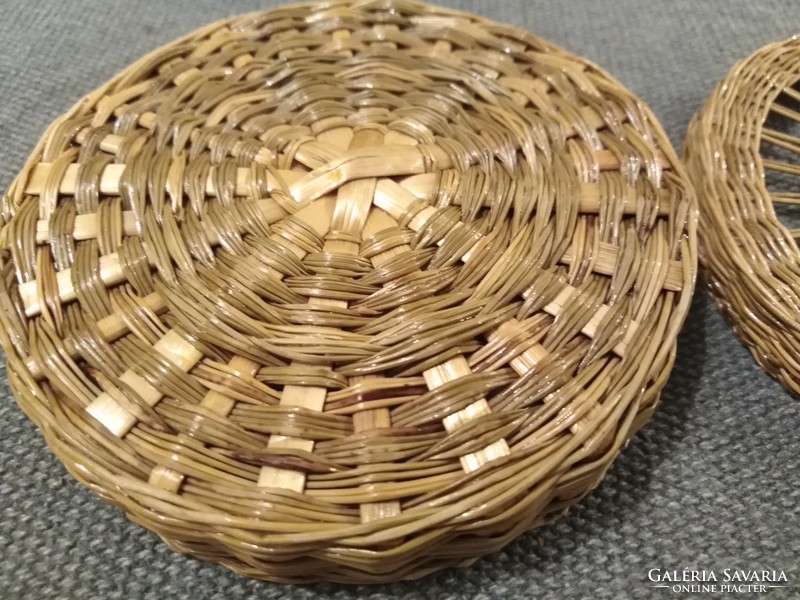 Handmade coaster in straw pound holder