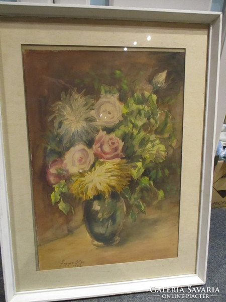 The still life of one of Zappe olga's beautiful flowers from 1972 is 62x47 cm