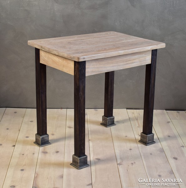 Oak table, sideboard in vintage, loft style
