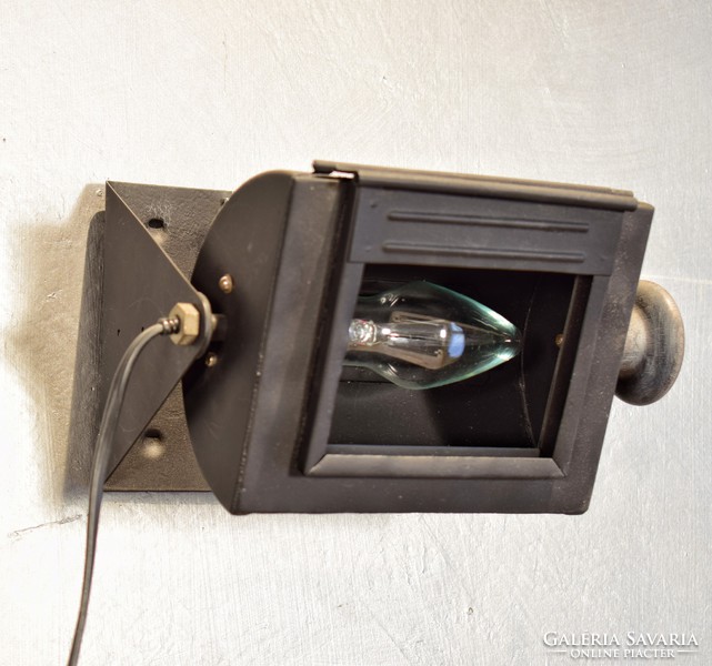 Old photographer's lab lamp in loft, retro, renovated, re-sintered, wired