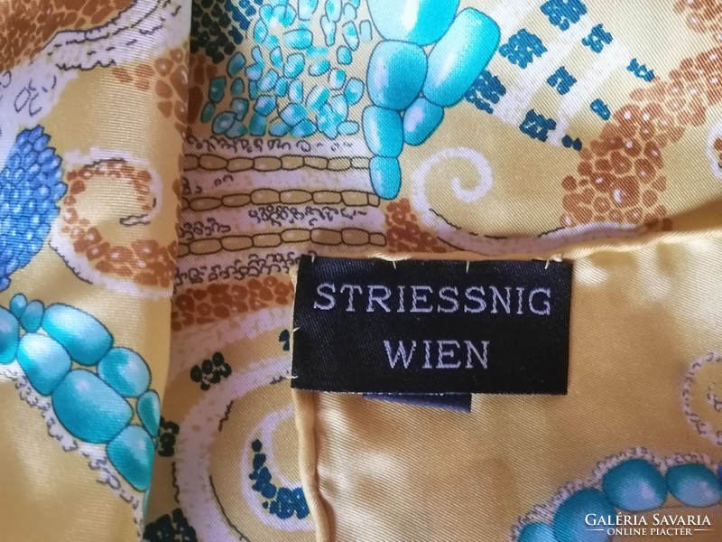 Új! Striessnig Wien valódi selyem kis kendő