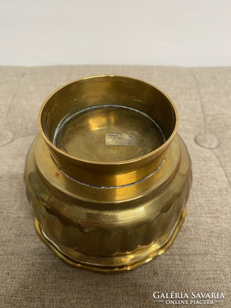 Antique brass small flowerpot