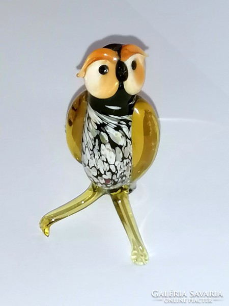 Artistic glass owl figure