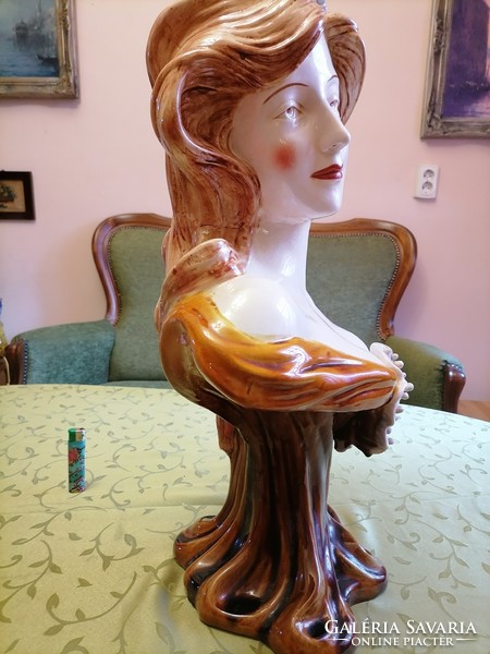 Beautiful, huge Art Nouveau female bust