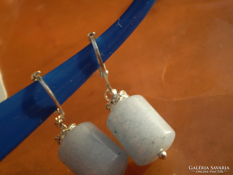 Aquamarine 13mm gemstone earrings