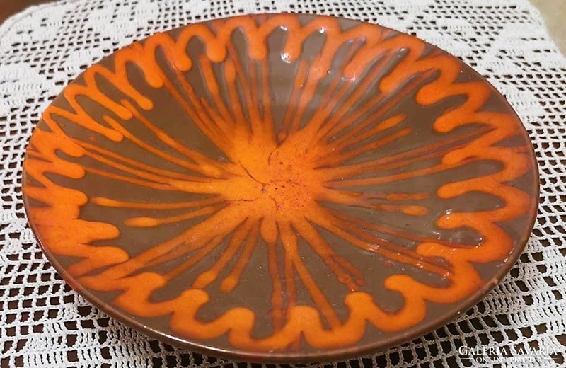 Retro craft bowl, plate 27 cm