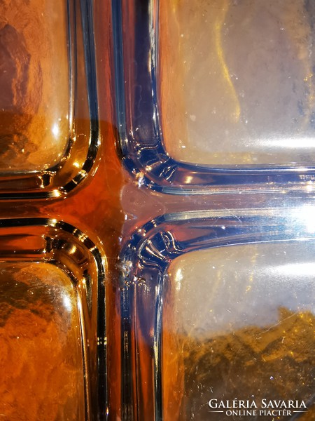 Split glass serving bowl