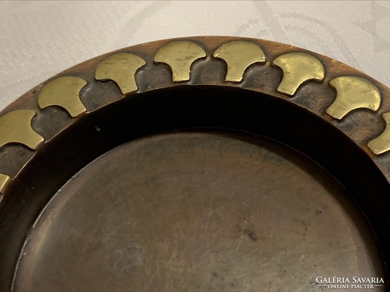 Antal lajos industrial art wonderful copper signed bowl