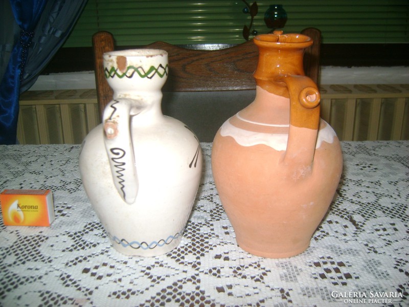 Old tile jar - two pieces together