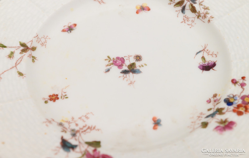 Antik Herendi mezeivirág mintás süteményes tányér