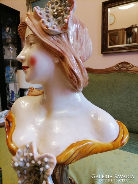 Beautiful, huge Art Nouveau female bust