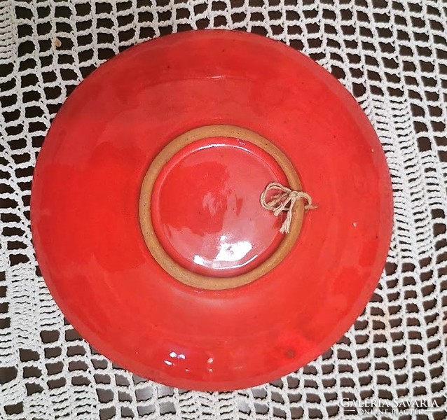 Retro iparművészeti tál, tányér, 16,5 cm