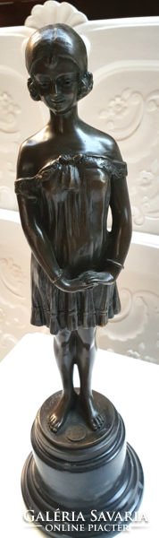 Dh chiparus - art deco style bronze statue