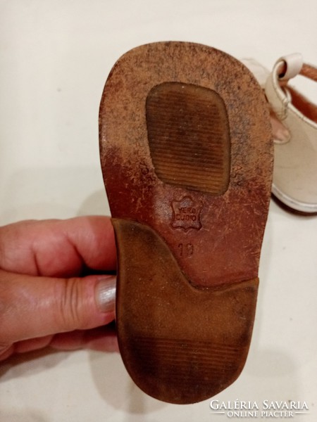 Old genuine leather kids sandals