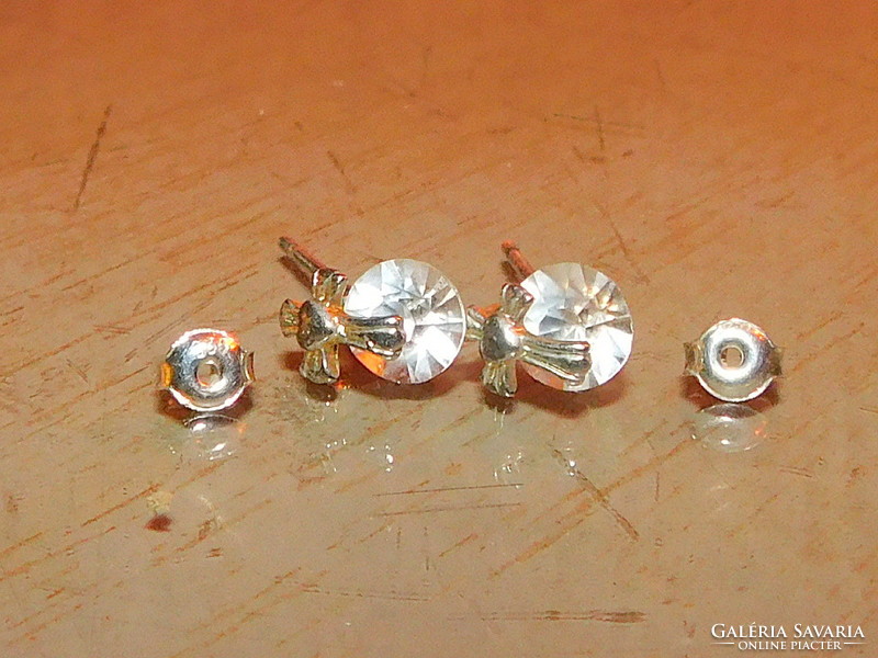 Rhinestone cross heart earrings