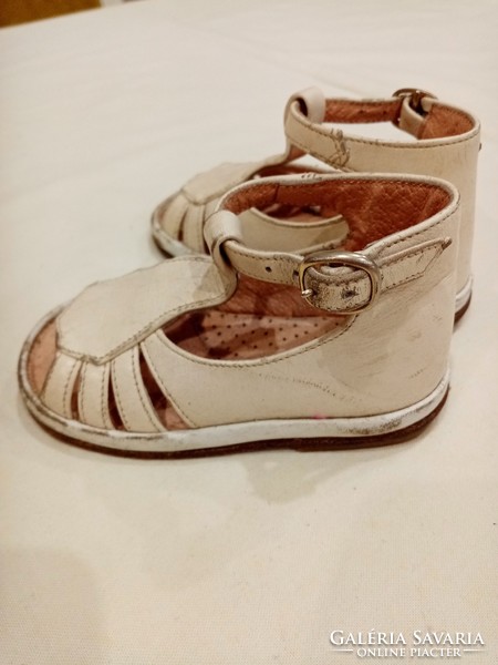 Old genuine leather kids sandals