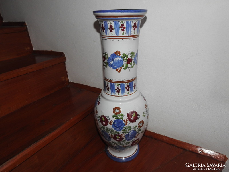 Huge hand-painted ceramic floor vase - with plastic lining