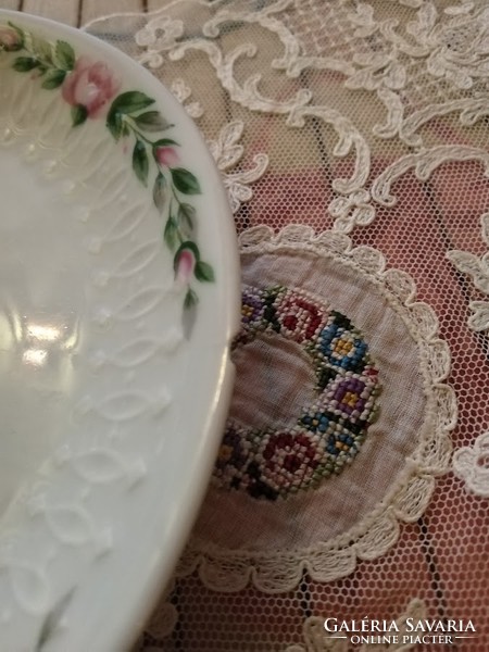 Rózsás Bavaria porcelán teás és süteményes