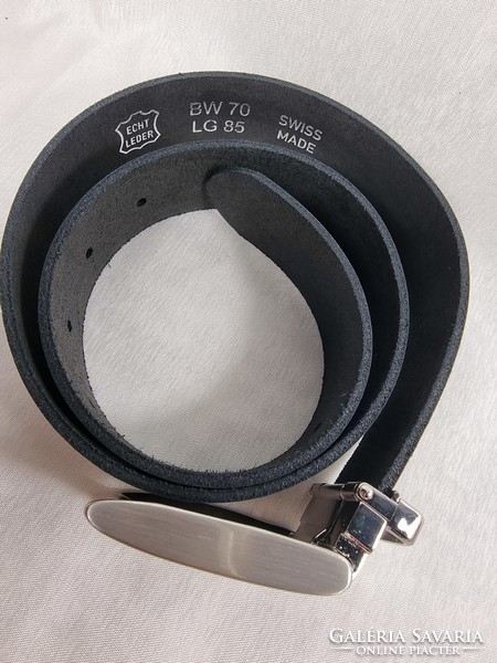 Echt leder swiss made men's leather black quality leather belt.