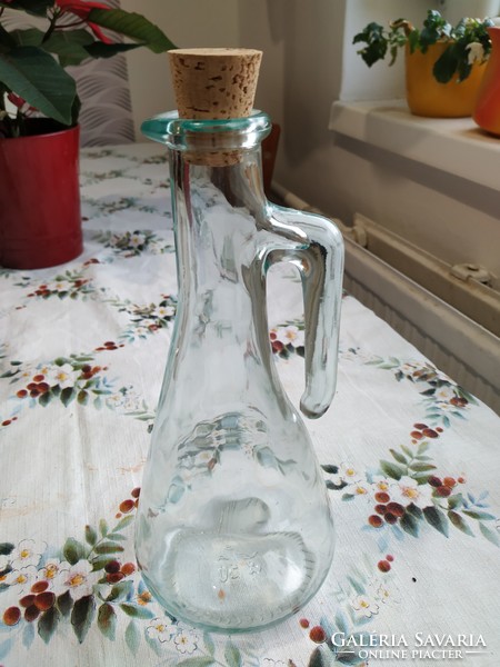 Italian thick glass 3 pieces for sale! 2 pourers, 1 bottle for sale!