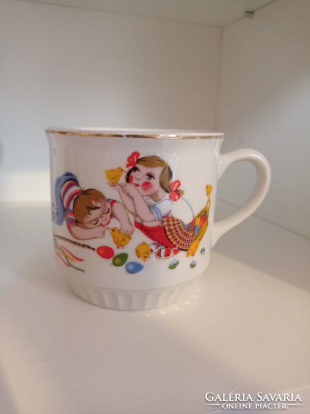 Easter scene with Czech rare fairy tale mug