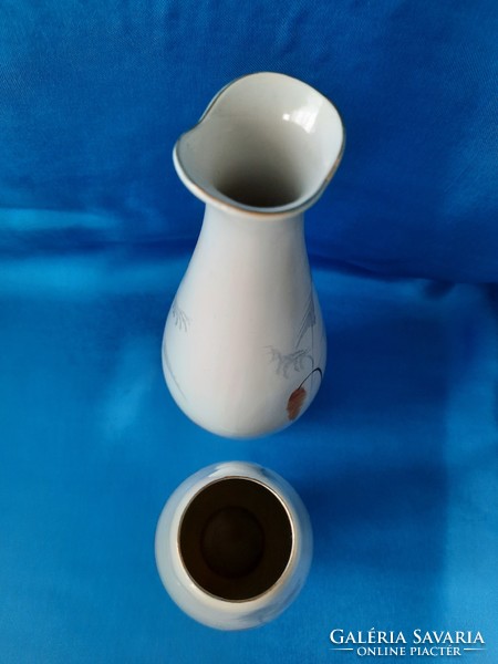 Aquincum kézzel festett porcelán váza, 2 db
