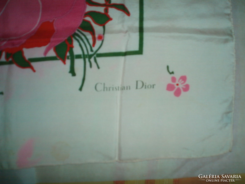 Vintage Dior valódi selyem kendő