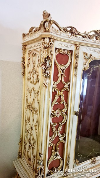 A444 Csodaszép velencei kézzel festett barokk stílusú étkezőgarnitúra