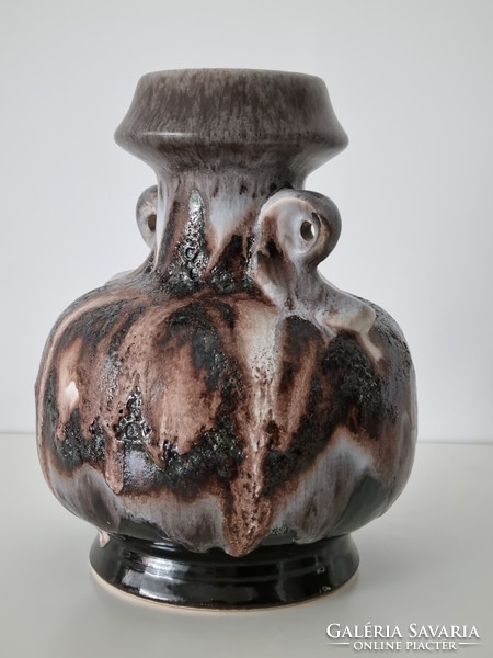 Gyűjtői Dümler & Breiden fat lava váza- 26 cm