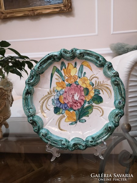 Italian, Tuscan majolica, hand-painted ceramic bowl 27 cm