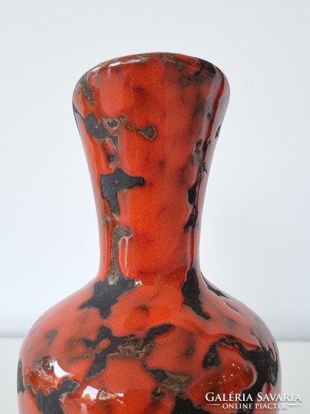 German retro fat lava ceramic jug / vase