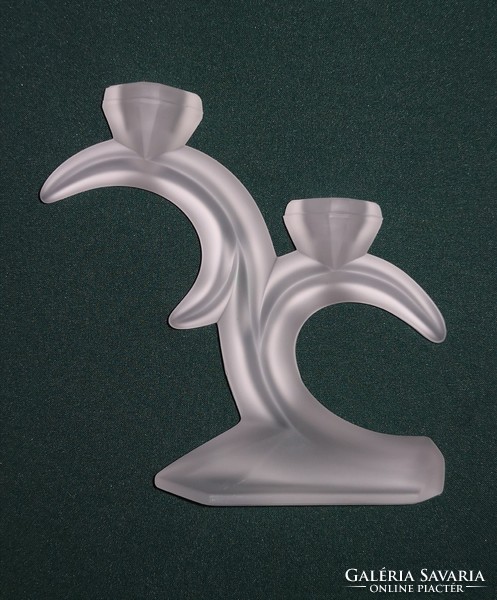 Dt/013 - beautiful French Lalique glass candle holder
