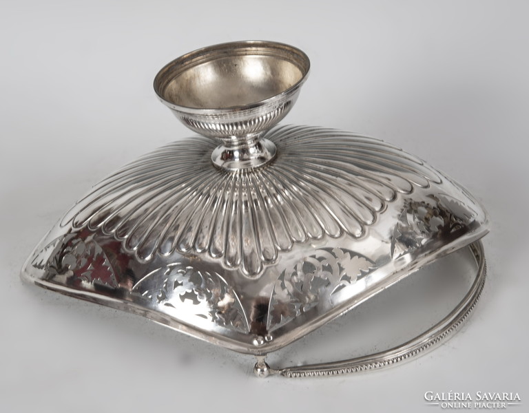 Ezüst kosaras kínáló / asztalközép (11917)