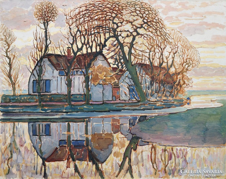 Piet Mondrian, Farm Duivendrecht mellett - reprint