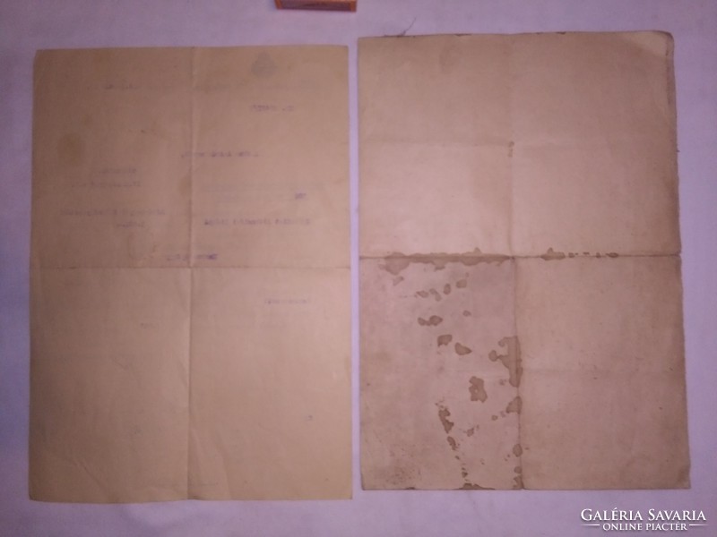 Dokumentumok 1944-ből - hadikölcsönkötvények letétbehelyezése, ....