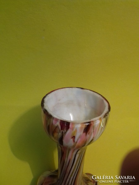 Legras francia két rétegű spatter üveg váza