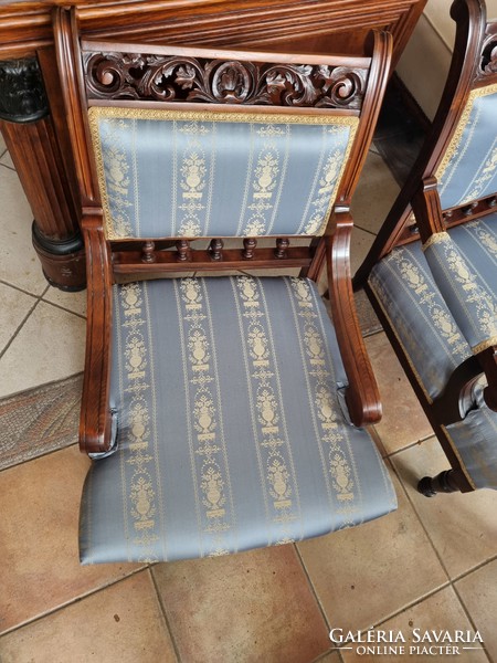 Neorenesans old German armchair / with new upholstery /