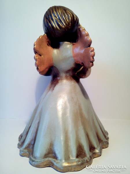 Vintage Bozner Engel Thun jelzett kerámia angyal angyalka gyertyatartó nem kicsi